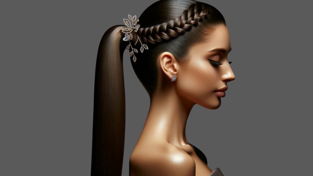 Sleek Ponytail with Accents