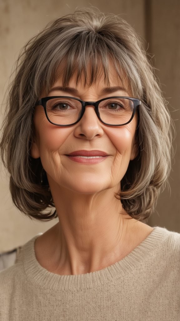 Textured Bob with Bangs