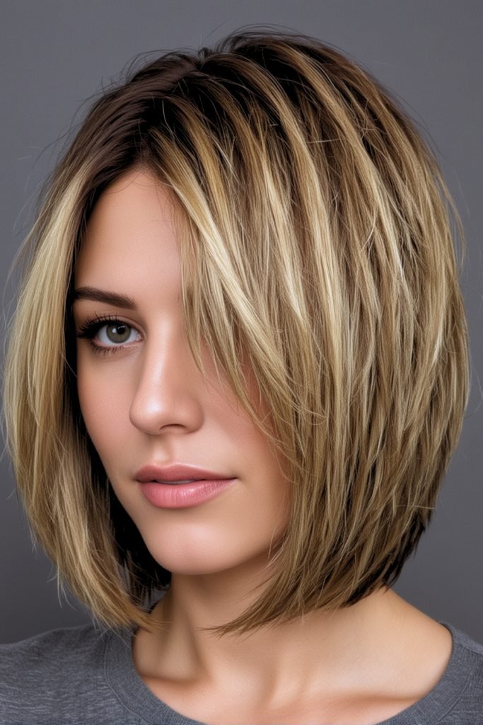 Thick Hair Layered Bob #41