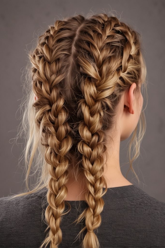 Shaggy French Braid Hairstyle