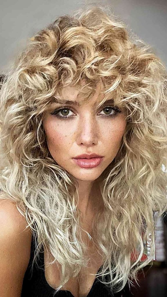 80s Inspired Curly Shag Hairstyle