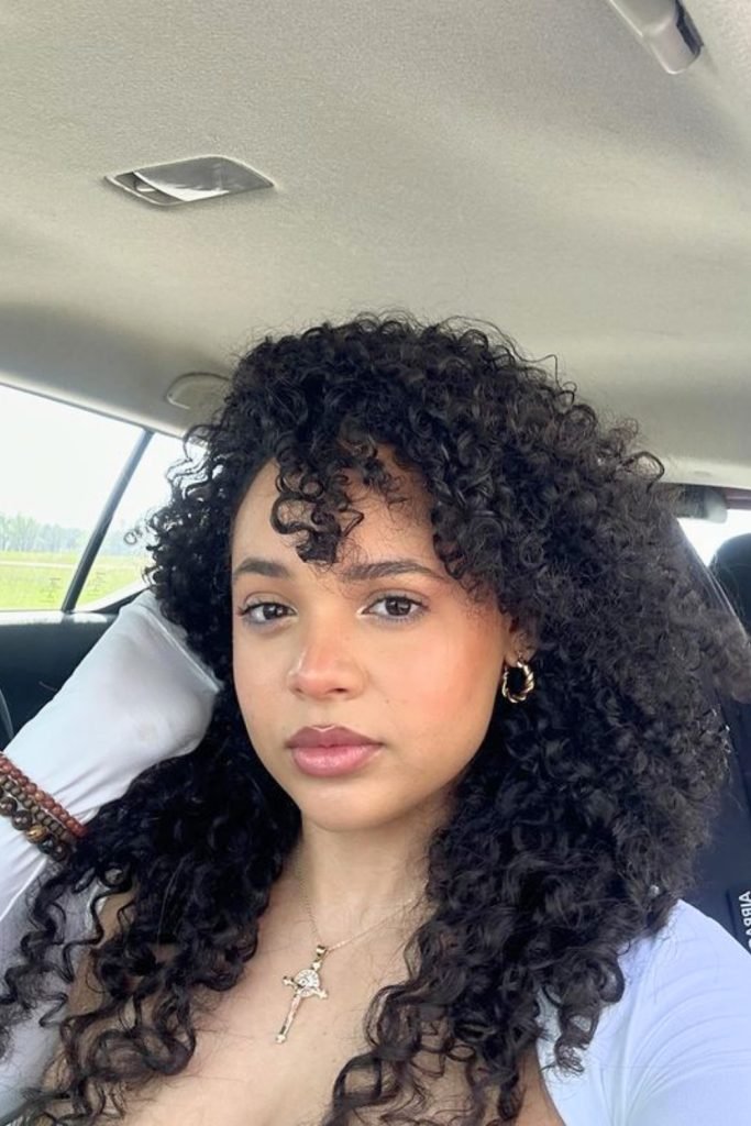 Curly Layers with Soft Fringe Style