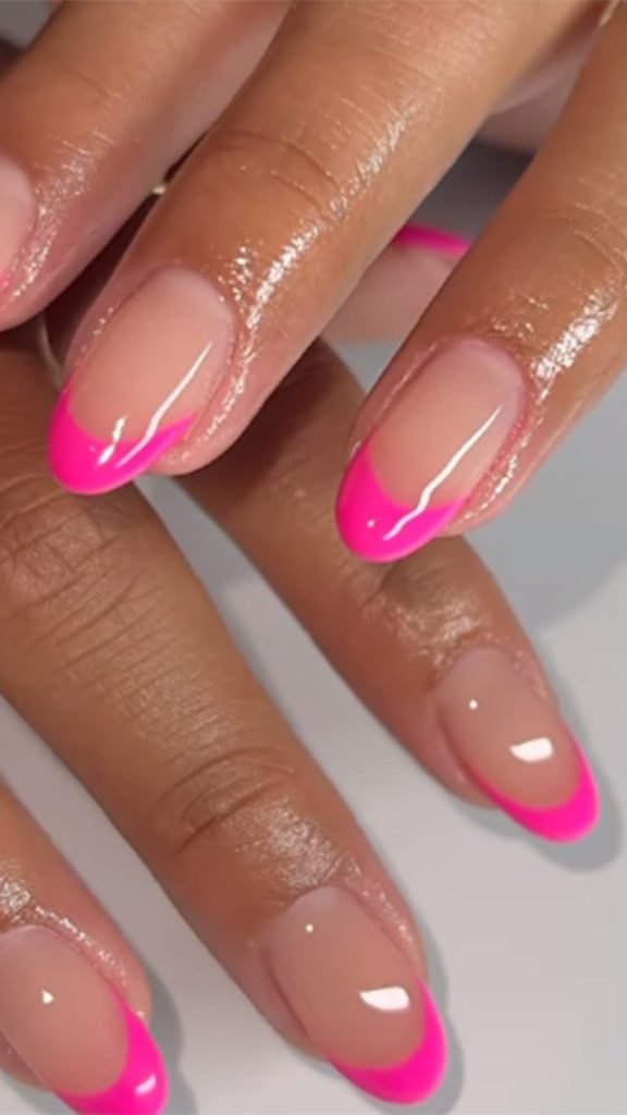 Hot Pink French Tips
