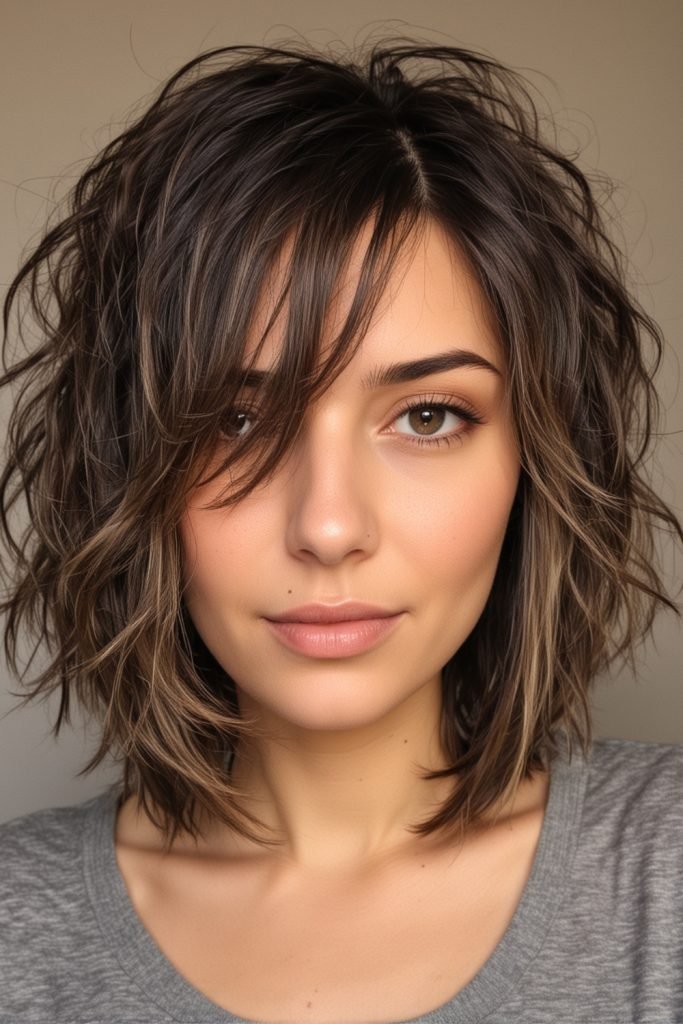 Long Textured Bob Hairstyle