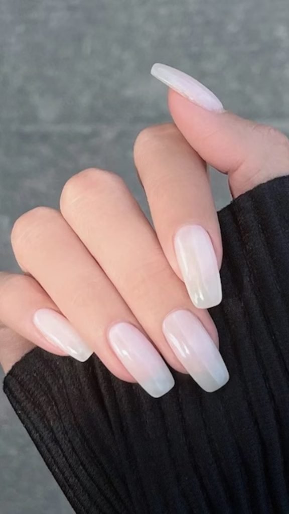 5. Medium Length Coffin Nails