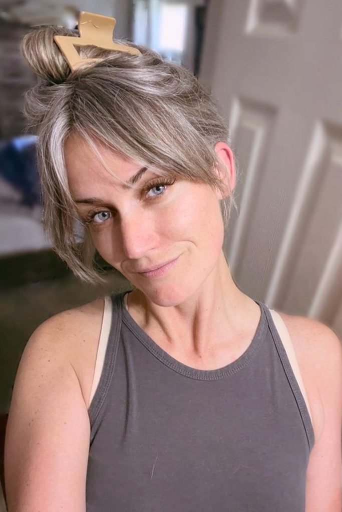 Silver Sleek and Chic Hairstyle