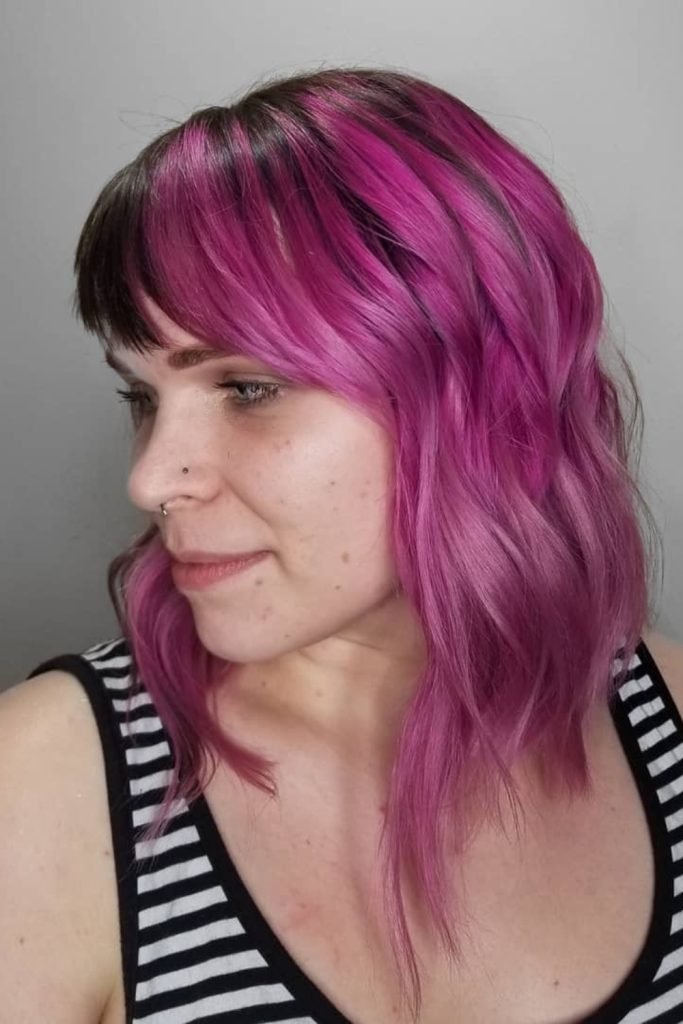 6. Choppy Bob with Pastel Colors