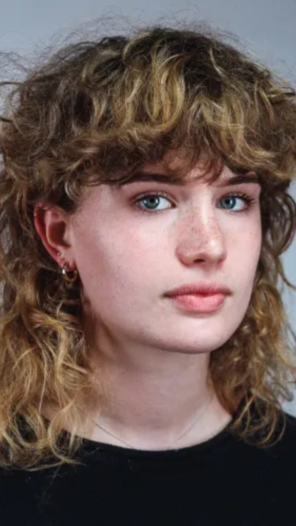 Curly Shag with Babylights Hairstyle