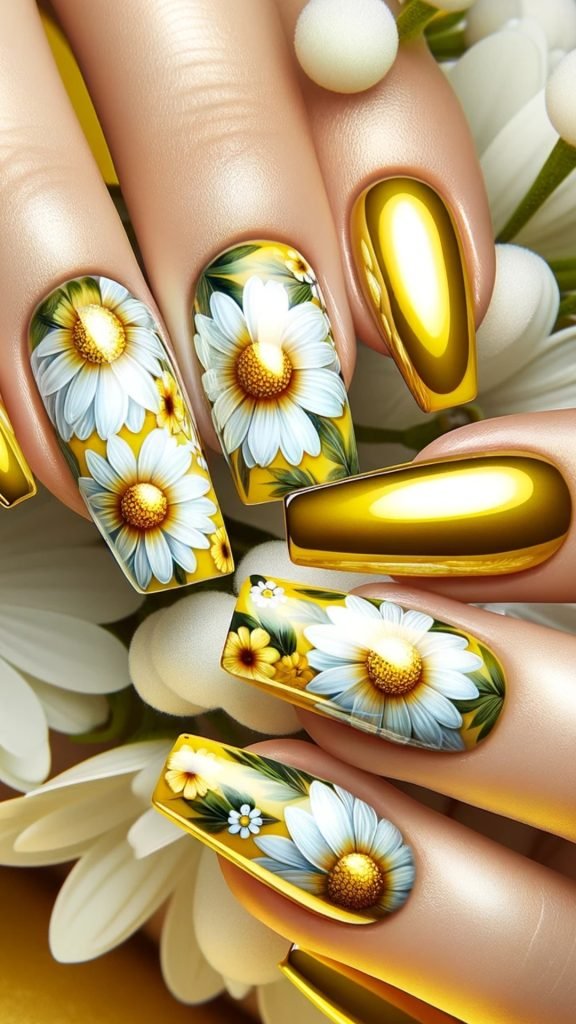 Floral Fancy Nail Design