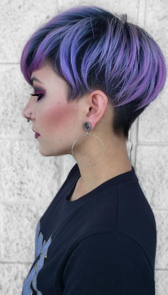 6. Playful Purple Pixie Butterfly Haircut