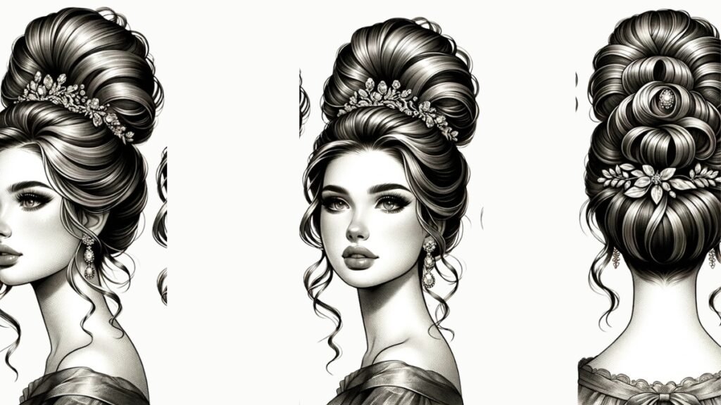 Voluminous Half-Up Bouffant Hairstyle