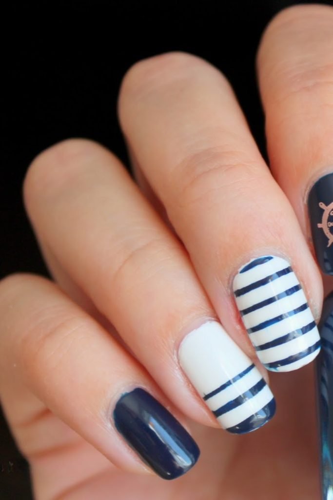 Blue and White Nautical Stripes