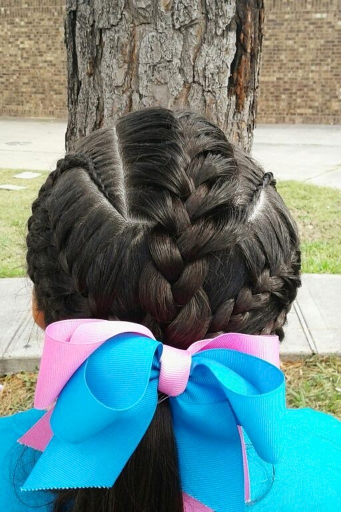Classic Crown Braid with Ribbon