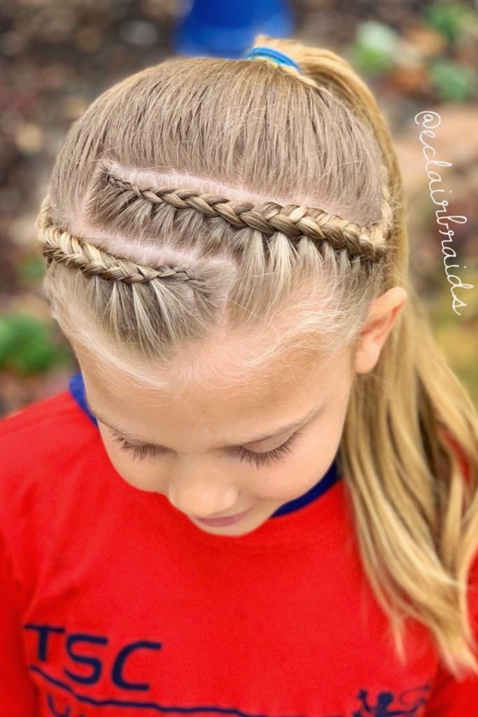 Double Braid Wrap Ponytail