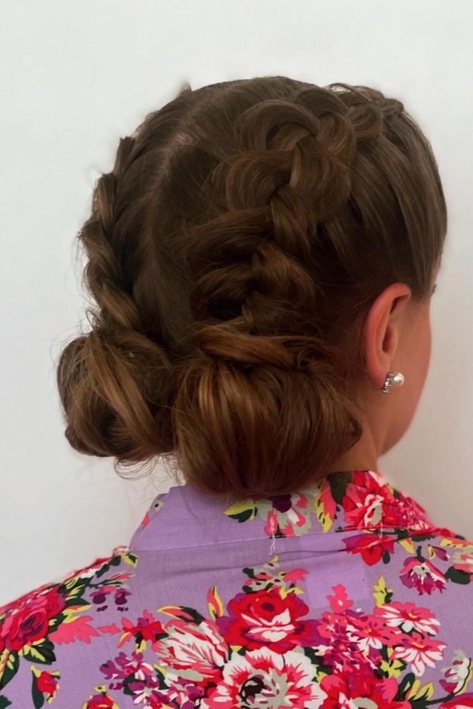 Dutch Braid with a Bun