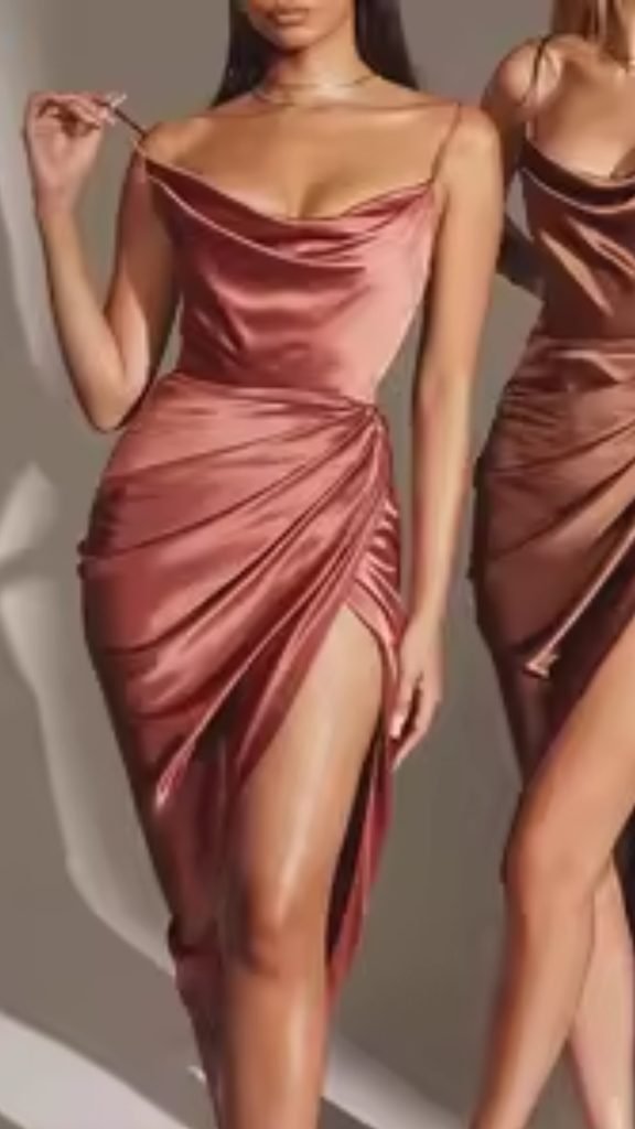 7. Elegant Satin Slip Dress