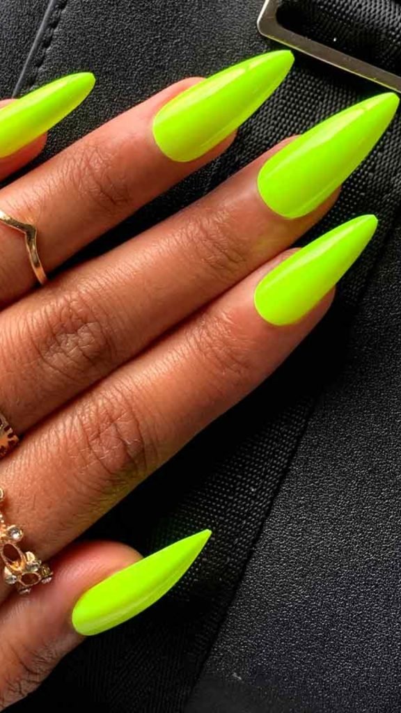 Neon Almond Nails