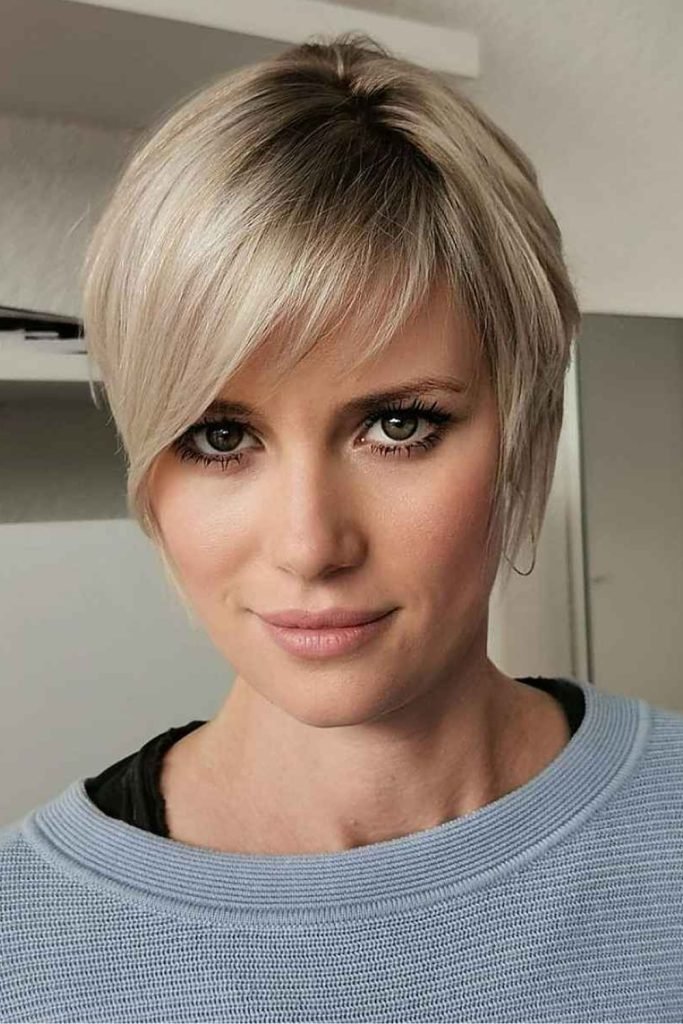 Pixie with Long Bangs