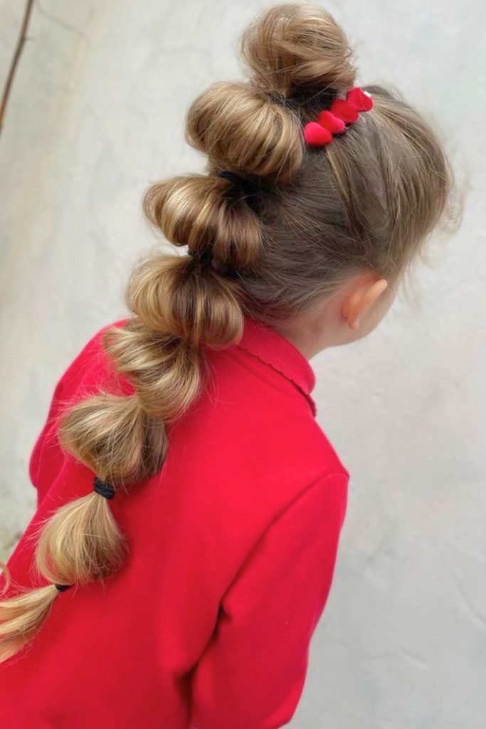 Playful Bubble Ponytail Hairstyle