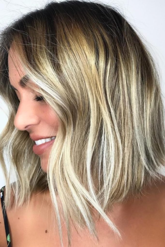 7. Sun-Kissed Wavy Bob Hairstyle