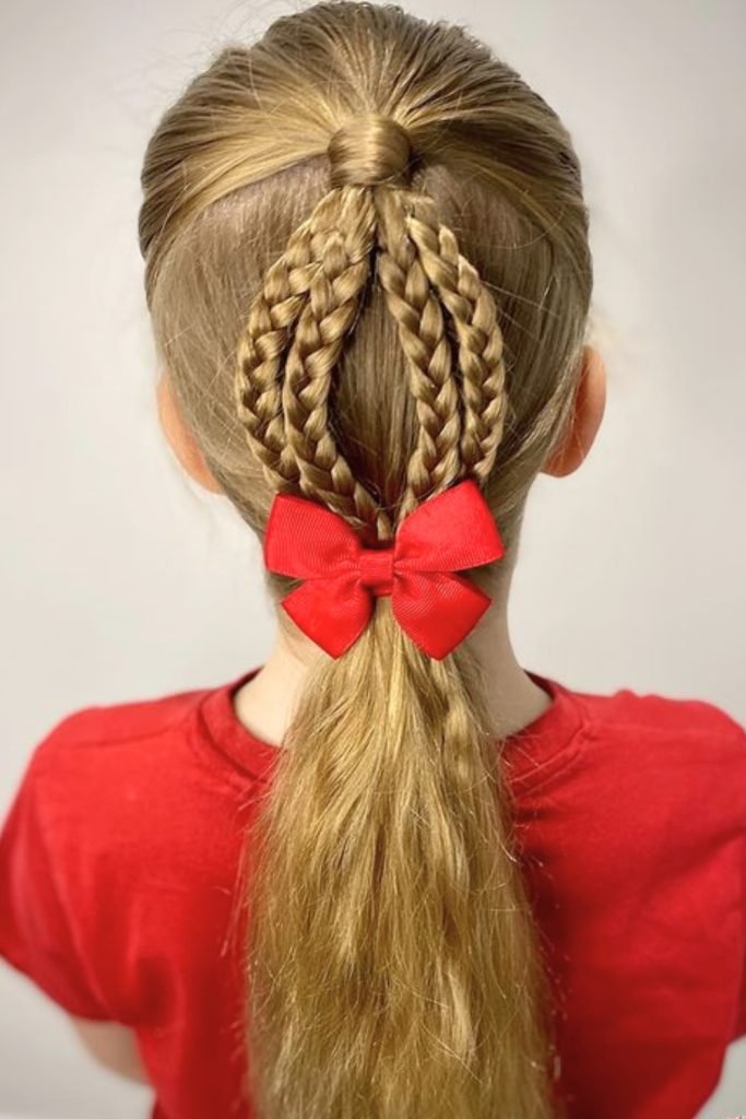 Braided Crown with Low Ponytail