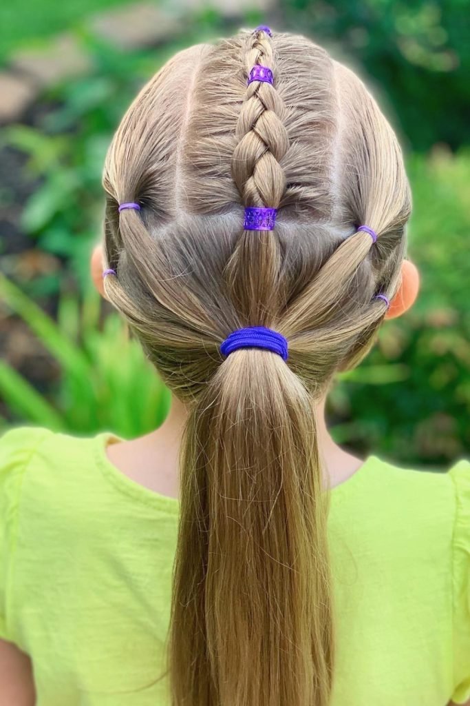 Braided Crown with Low Ponytail