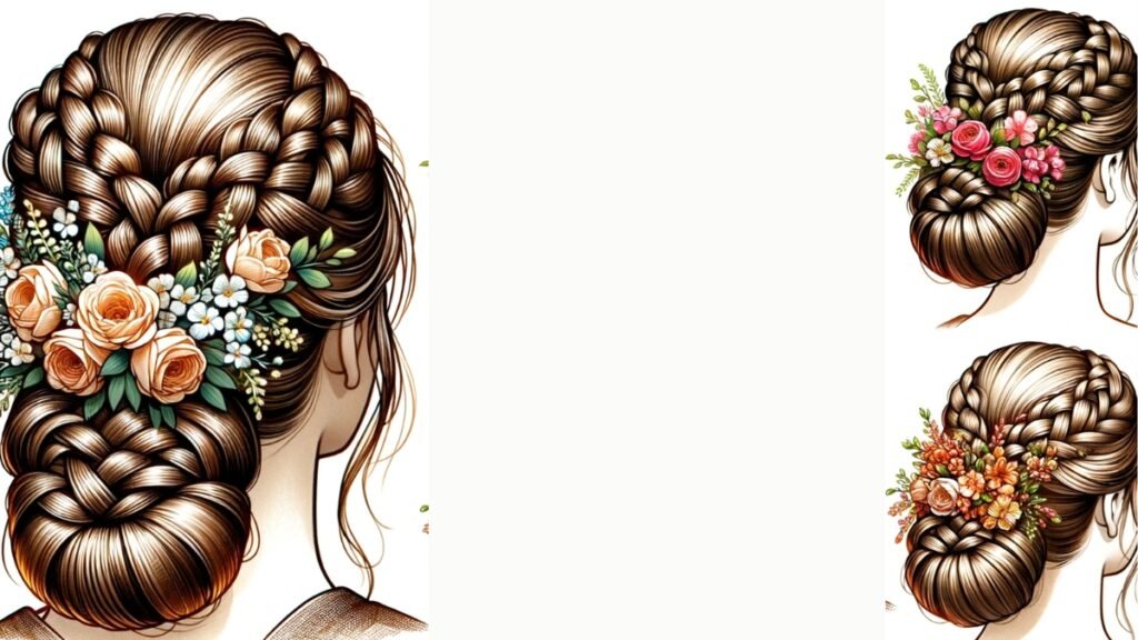 Braided Updo with Flowers