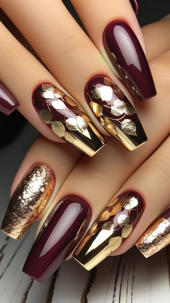Luxury Gold Foil Nail Art