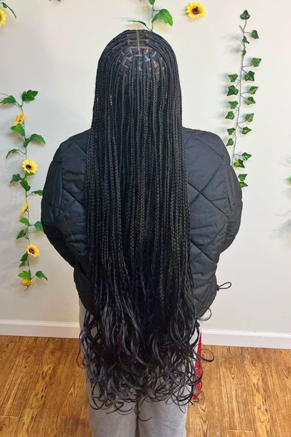 Sleek French Long Black Curls