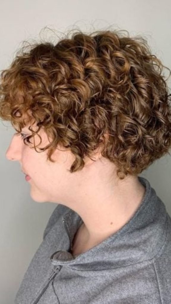 Stacked Perm on Short Hair