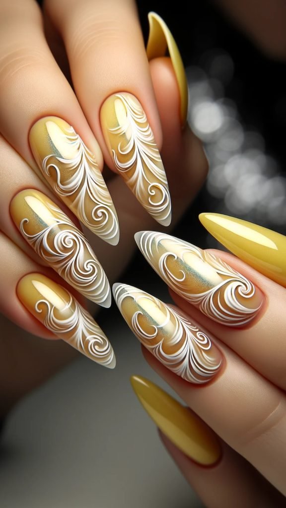 Swirly Seduction Nail Art Design