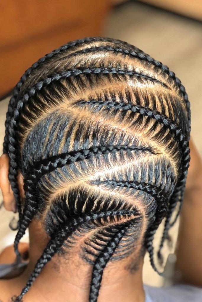 Artistic Zigzag Sections for Locs