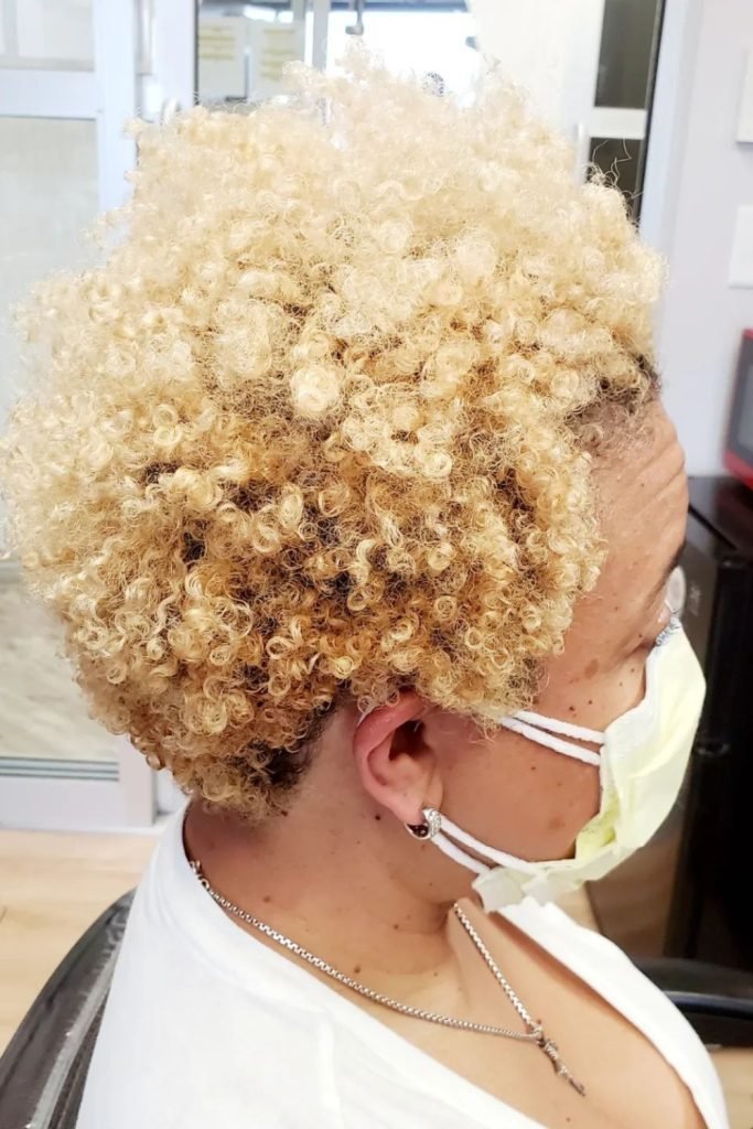 Blonde Fro Hairstyle