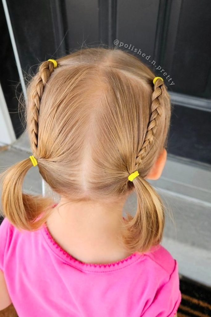 Braided Pigtails Twist Hairstyle for School