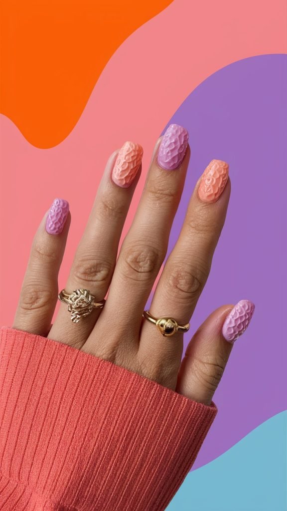 Coral Reef Chic Nail Design