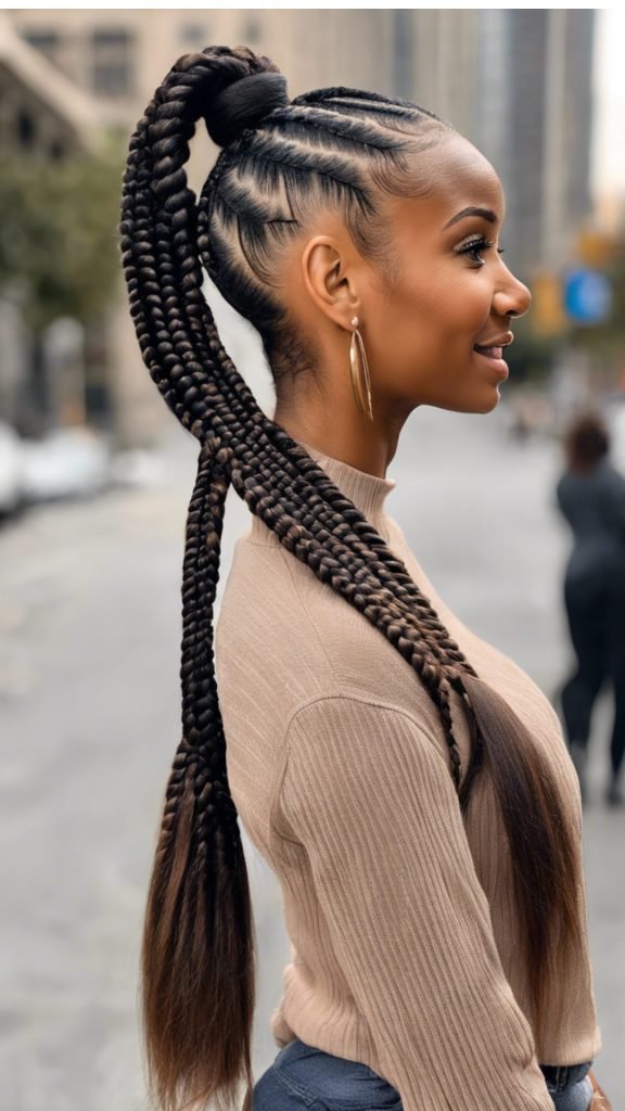 Cornrow Ponytail Hairstyle