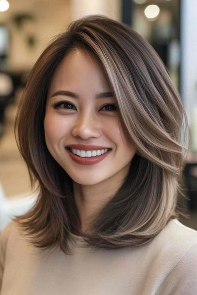 Curved Bob with Side Part