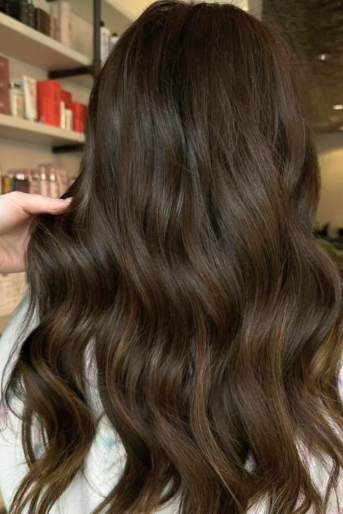 Deep Mocha Elegance Fall Hairstyle
