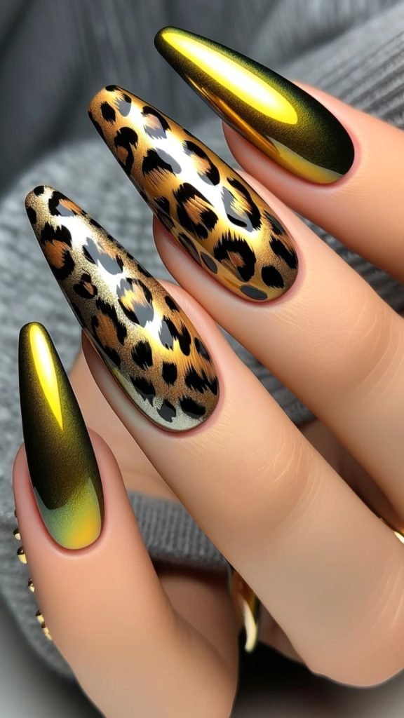 Leopard Print Luxe Nail Design