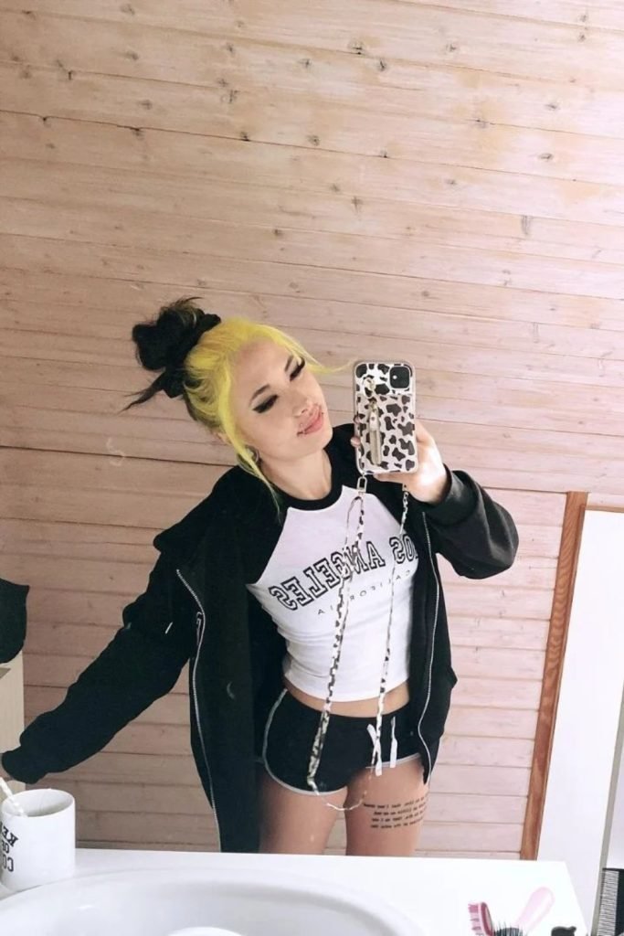 Neon Yellow Emo Scene Hair