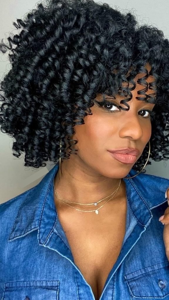 Spiral Perm Bob on African American Hair